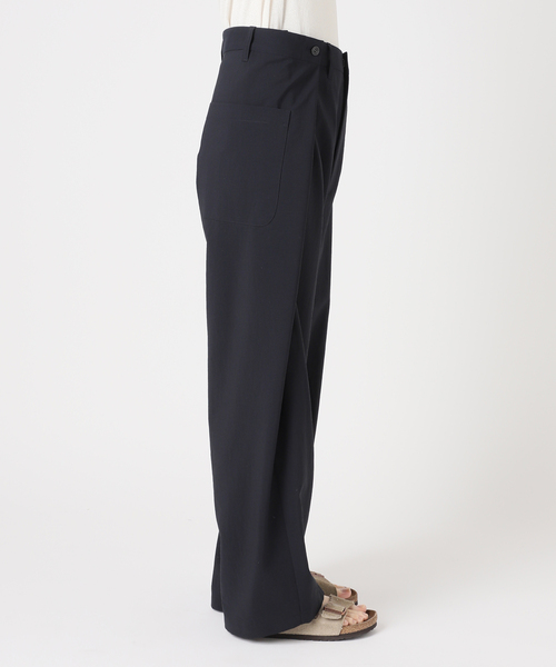 FRAMeWORK（フレームワーク）の「撥水強撚PEアジャストパンツ（スラックス・レディース・チャコールグレー/ネイビー・38/36/40）」の5枚目の写真