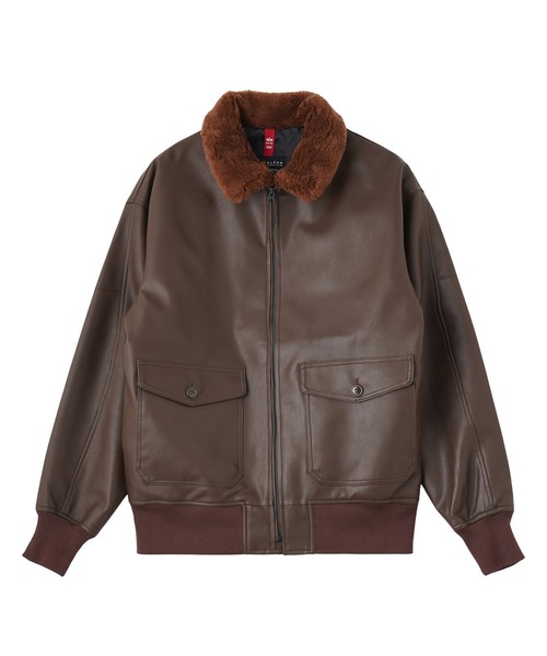 styles(スタイルス)の「ALPHA SYNTHETIC LEATHER G1(その他アウター・メンズ・ブラウン・L/M)」の2枚目の写真