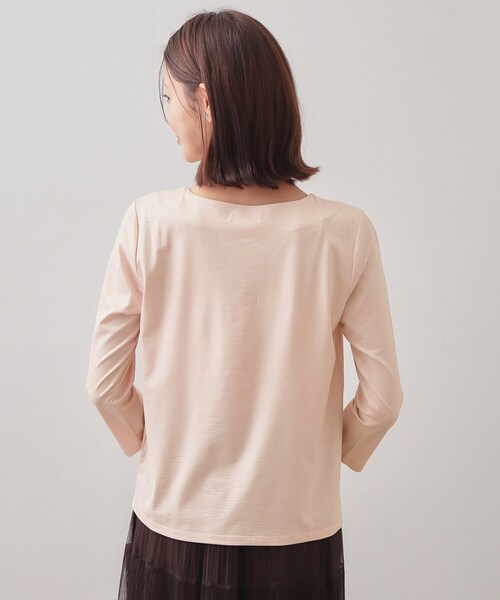 index(インデックス)の「タックビジュー7分袖トップス【洗濯機可】(Tシャツ/カットソー・レディース・ナチュラル/オフホワイト/ピンク・42/40/38/36)」の18枚目の写真
