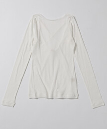 NOHRA/ノーラ Cotton rib long sleeve top / N26SS-C07 / バックオープン コットンリブ ロングスリーブ Tシャツ