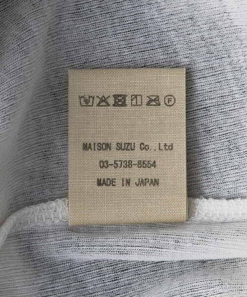 Firsthand(ファーストハンド)の「NOHRA/ノーラ Cotton rib long sleeve top / N26SS-C07 / バックオープン コットンリブ ロングスリーブ Tシャツ(Tシャツ/カットソー・レディース・ホワイト/ブラック・MEDIUM)」の20枚目の写真