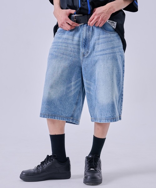 セール】FUBU フブ ブランド Denim Buggy Shorts/デニムバギーショーツ