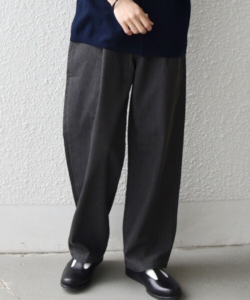 SHIPS any（シップス エニィ）の「SHIPS any: ライト メッシュ デニム 1タック リラックス パンツ (セットアップ対応)◆（デニムパンツ・メンズ・ネイビー/ブルー/チャコールグレー・MEDIUM/LARGE）」の6枚目の写真