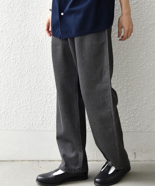SHIPS any（シップス エニィ）の「SHIPS any: ライト メッシュ デニム 1タック リラックス パンツ (セットアップ対応)◆（デニムパンツ・メンズ・ネイビー/ブルー/チャコールグレー・MEDIUM/LARGE）」の7枚目の写真