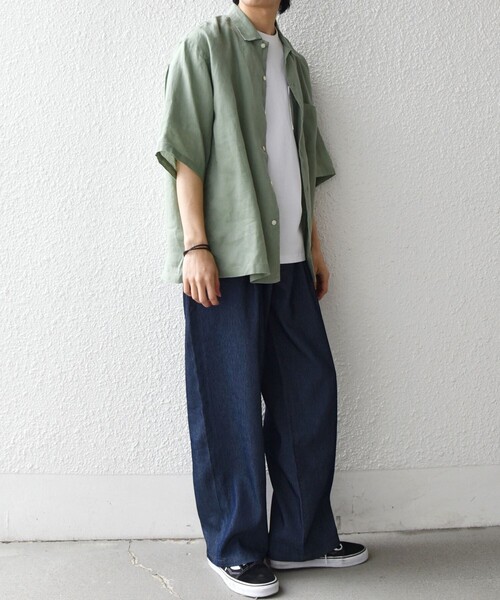 SHIPS any（シップス エニィ）の「SHIPS any: ライト メッシュ デニム 1タック リラックス パンツ (セットアップ対応)◆（デニムパンツ・メンズ・ネイビー/ブルー/チャコールグレー・MEDIUM/LARGE）」の16枚目の写真