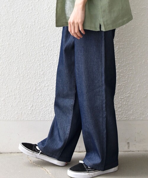 SHIPS any（シップス エニィ）の「SHIPS any: ライト メッシュ デニム 1タック リラックス パンツ (セットアップ対応)◆（デニムパンツ・メンズ・ネイビー/ブルー/チャコールグレー・MEDIUM/LARGE）」の17枚目の写真