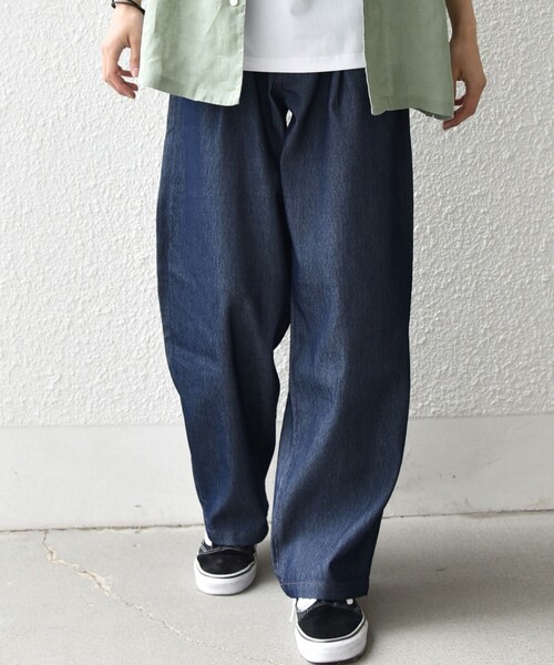 SHIPS any（シップス エニィ）の「SHIPS any: ライト メッシュ デニム 1タック リラックス パンツ (セットアップ対応)◆（デニムパンツ・メンズ・ネイビー/ブルー/チャコールグレー・MEDIUM/LARGE）」の18枚目の写真