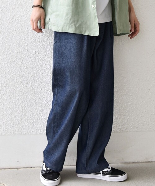 SHIPS any（シップス エニィ）の「SHIPS any: ライト メッシュ デニム 1タック リラックス パンツ (セットアップ対応)◆（デニムパンツ・メンズ・ネイビー/ブルー/チャコールグレー・MEDIUM/LARGE）」の20枚目の写真