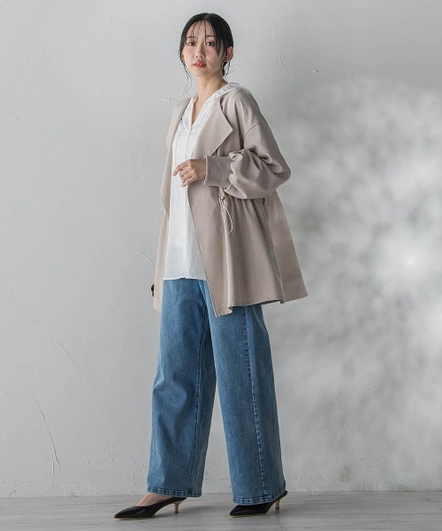 Droite lautreamont（ドロワットロートレアモン）の「タンブラーオックスドロストジャケット（その他アウター・レディース・ベージュ/チャコールグレー・M/S）」の13枚目の写真