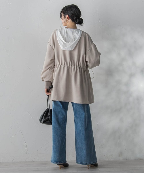 Droite lautreamont（ドロワットロートレアモン）の「タンブラーオックスドロストジャケット（その他アウター・レディース・ベージュ/チャコールグレー・M/S）」の14枚目の写真