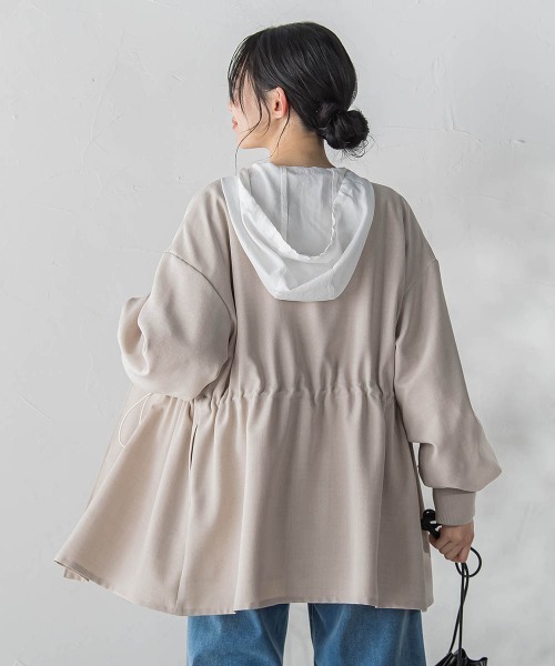 Droite lautreamont（ドロワットロートレアモン）の「タンブラーオックスドロストジャケット（その他アウター・レディース・ベージュ/チャコールグレー・M/S）」の5枚目の写真