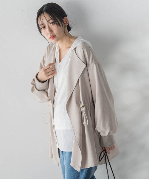 Droite lautreamont（ドロワットロートレアモン）の「タンブラーオックスドロストジャケット（その他アウター・レディース・ベージュ/チャコールグレー・M/S）」の7枚目の写真