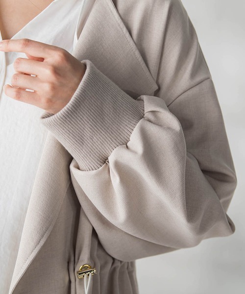 Droite lautreamont（ドロワットロートレアモン）の「タンブラーオックスドロストジャケット（その他アウター・レディース・ベージュ/チャコールグレー・M/S）」の10枚目の写真