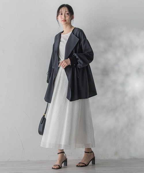 Droite lautreamont（ドロワットロートレアモン）の「タンブラーオックスドロストジャケット（その他アウター・レディース・ベージュ/チャコールグレー・M/S）」の20枚目の写真