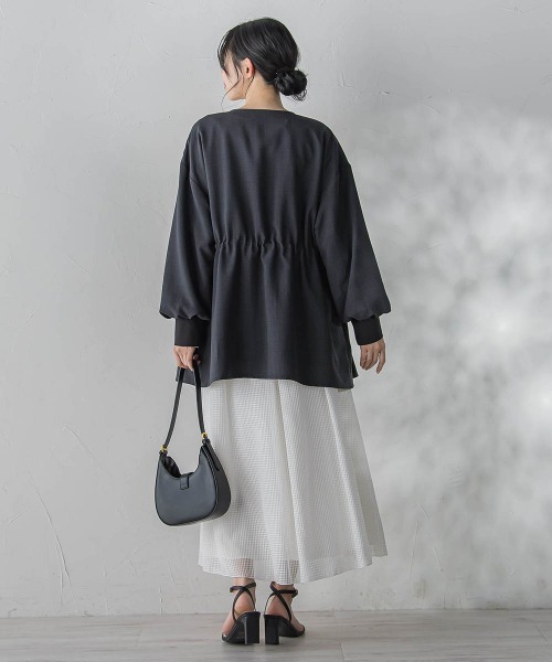 Droite lautreamont（ドロワットロートレアモン）の「タンブラーオックスドロストジャケット（その他アウター・レディース・ベージュ/チャコールグレー・M/S）」の22枚目の写真