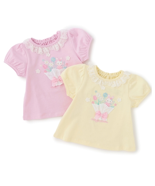 mezzo piano(メゾピアノ)の「フェアリーブーケ 半袖Tシャツ(Tシャツ/カットソー・キッズ・クリーム/ライトピンク・80cm/100cm/90cm)」の6枚目の写真