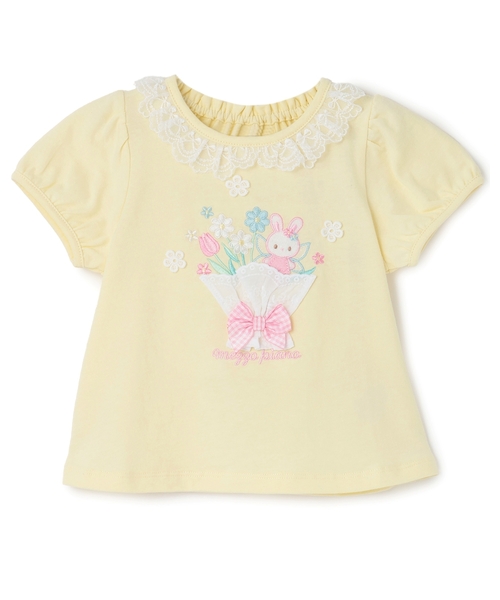 mezzo piano(メゾピアノ)の「フェアリーブーケ 半袖Tシャツ(Tシャツ/カットソー・キッズ・クリーム/ライトピンク・80cm/100cm/90cm)」の4枚目の写真
