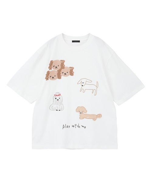 Candy Stripper(キャンディストリッパー)の「PLAY WITH ME Tシャツ(Tシャツ/カットソー・レディース・ブラック/オフホワイト/ブルー系その他2・FREE)」の17枚目の写真