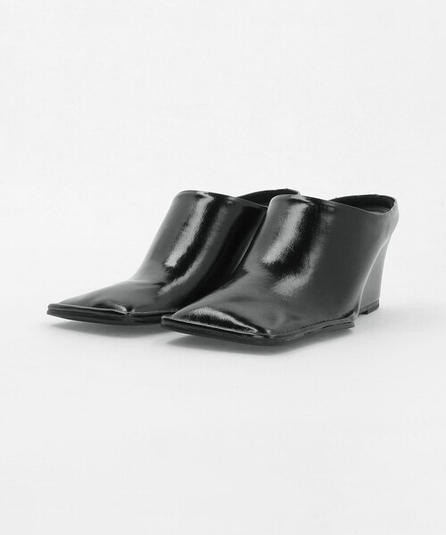 MARW UNITED ARROWS(マルゥ ユナイテッドアローズ)の「<MARW UNITED ARROWS+ODETTE E ODILE>スクエア ウェッジ ミュール(その他シューズ・レディース・ブラック・23.5cm/22.5cm/24.5cm/23cm/25cm/22cm/24cm)」の1枚目の写真