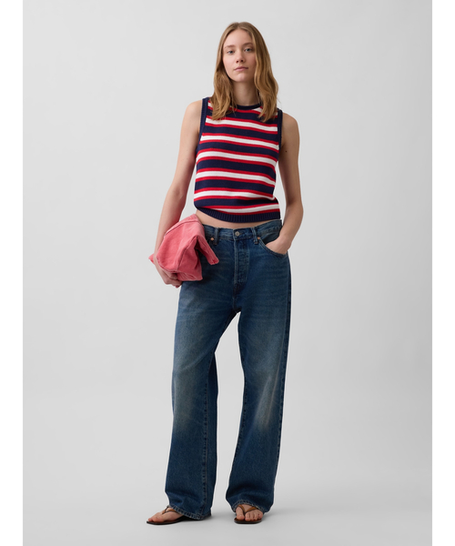 GAP(ギャップ)の「コットン100% ニットベスト(ベスト・レディース・レッド/マルチ/オフホワイト・M/L/XL/XS/S/XXS)」の4枚目の写真