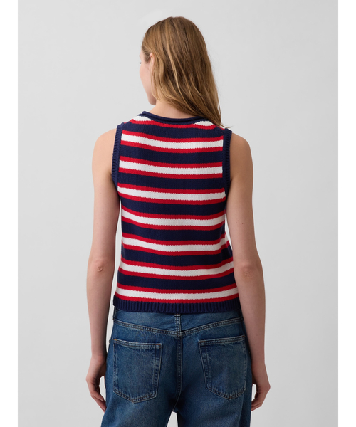 GAP(ギャップ)の「コットン100% ニットベスト(ベスト・レディース・レッド/マルチ/オフホワイト・M/L/XL/XS/S/XXS)」の7枚目の写真