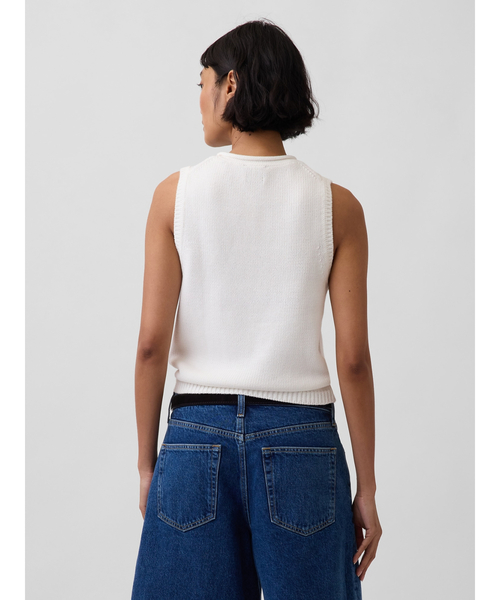 GAP(ギャップ)の「コットン100% ニットベスト(ベスト・レディース・レッド/マルチ/オフホワイト・M/L/XL/XS/S/XXS)」の9枚目の写真