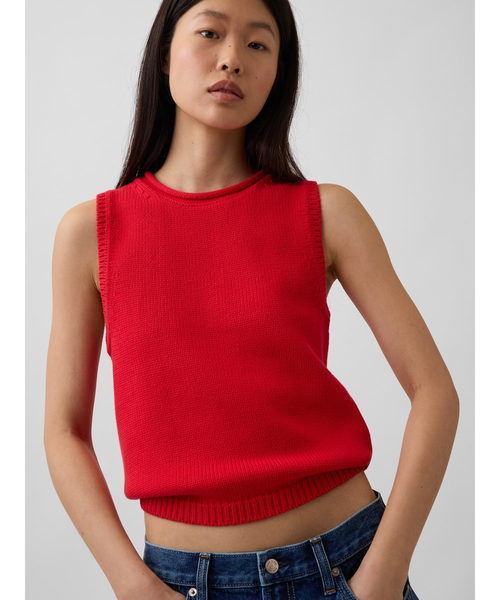 GAP(ギャップ)の「コットン100% ニットベスト(ベスト・レディース・レッド/マルチ/オフホワイト・M/L/XL/XS/S/XXS)」の11枚目の写真