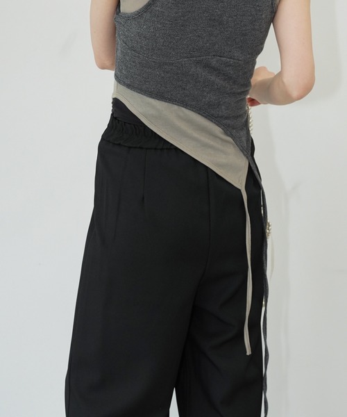 chuclla（チュクラ）の「アシンメトリーラップワイドパンツ chw26s193（その他パンツ・レディース・グレー/ブラック・L/M/S）」の16枚目の写真