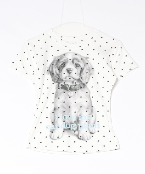 AsRiRe(アスリレイ)の「26ss ドッグプリントトップス(Tシャツ/カットソー・レディース・ダークグレー/ホワイト・M)」の6枚目の写真
