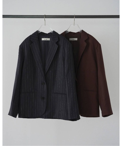 anuke(アンヌーク)の「Over Linen Jacket 62610104(テーラードジャケット・レディース・ネイビー/ブラウン・38/36)」の14枚目の写真