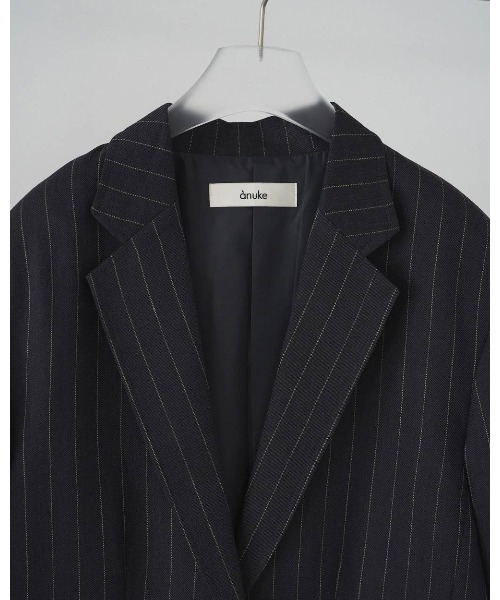anuke(アンヌーク)の「Over Linen Jacket 62610104(テーラードジャケット・レディース・ネイビー/ブラウン・38/36)」の18枚目の写真