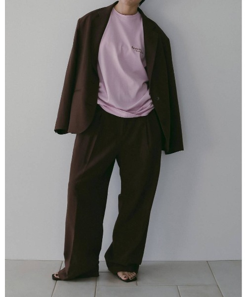 anuke(アンヌーク)の「Over Linen Jacket 62610104(テーラードジャケット・レディース・ネイビー/ブラウン・38/36)」の9枚目の写真