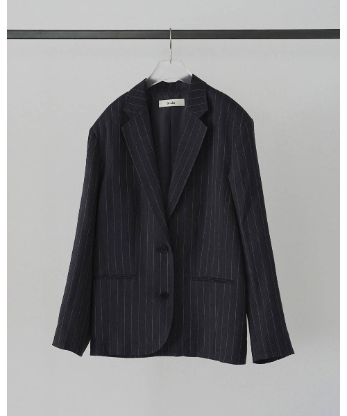 anuke(アンヌーク)の「Over Linen Jacket 62610104(テーラードジャケット・レディース・ネイビー/ブラウン・38/36)」の16枚目の写真