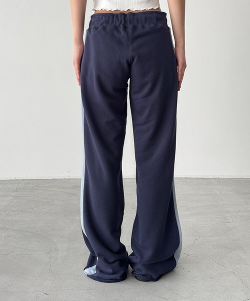 CANAL JEAN（キャナルジーン）の「El mar　ローライズラインパンツ（スウェットパンツ・レディース・チャコールグレー/ネイビー・ONE SIZE）」の13枚目の写真