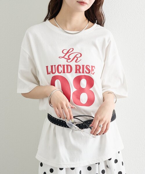 mystic(ミスティック)の「BIGロックT(Tシャツ/カットソー・レディース・チャコールグレー/オフホワイト/ピンク・FREE)」の4枚目の写真