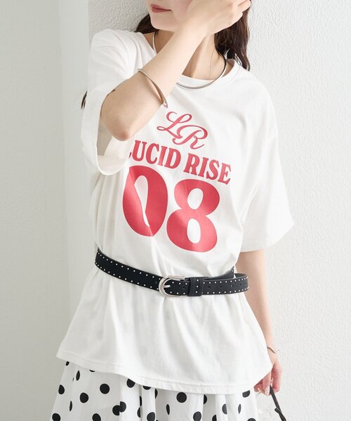 mystic(ミスティック)の「BIGロックT(Tシャツ/カットソー・レディース・チャコールグレー/オフホワイト/ピンク・FREE)」の5枚目の写真
