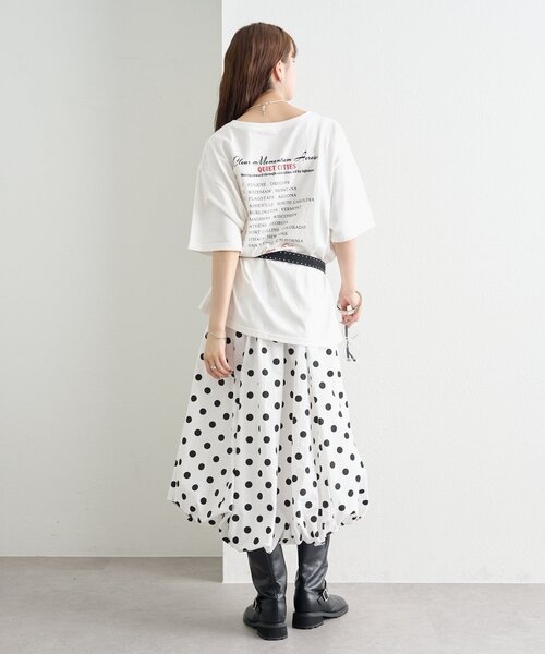 mystic(ミスティック)の「BIGロックT(Tシャツ/カットソー・レディース・チャコールグレー/オフホワイト/ピンク・FREE)」の11枚目の写真