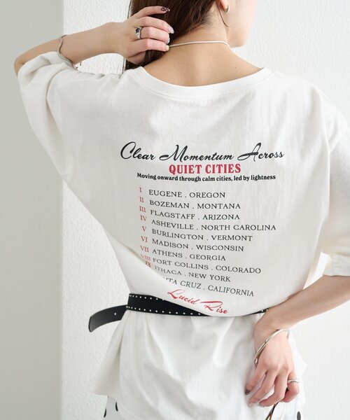 mystic(ミスティック)の「BIGロックT(Tシャツ/カットソー・レディース・チャコールグレー/オフホワイト/ピンク・FREE)」の13枚目の写真