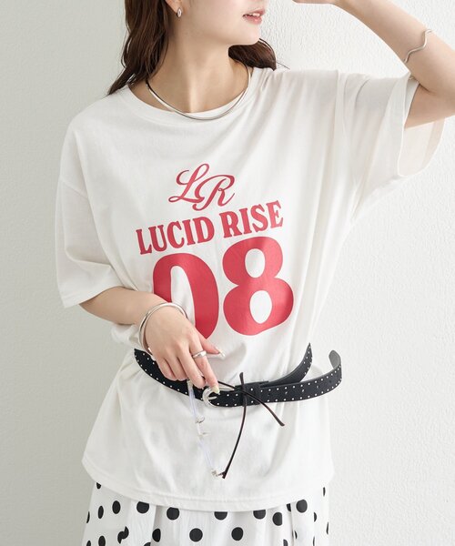 mystic(ミスティック)の「BIGロックT(Tシャツ/カットソー・レディース・チャコールグレー/オフホワイト/ピンク・FREE)」の15枚目の写真