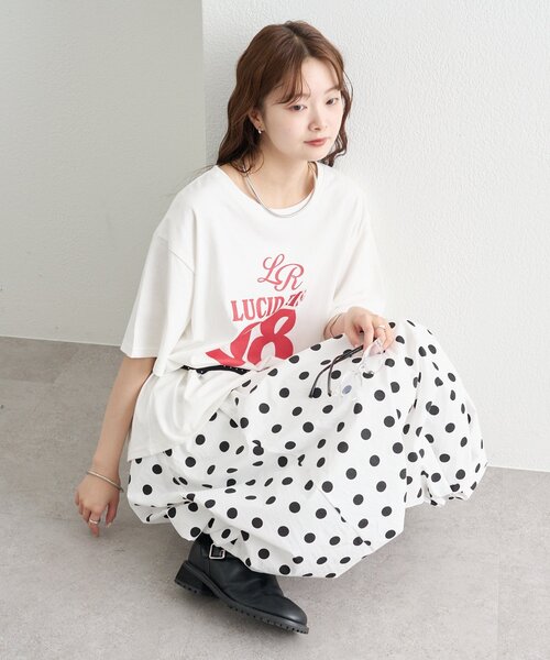 mystic(ミスティック)の「BIGロックT(Tシャツ/カットソー・レディース・チャコールグレー/オフホワイト/ピンク・FREE)」の16枚目の写真