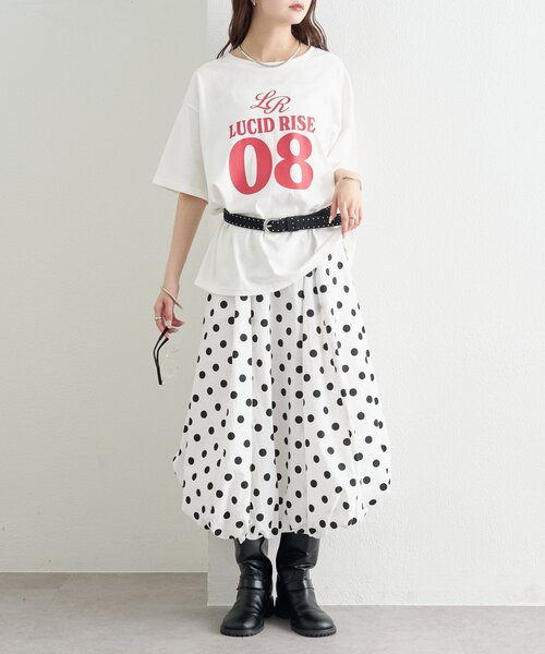 mystic(ミスティック)の「BIGロックT(Tシャツ/カットソー・レディース・チャコールグレー/オフホワイト/ピンク・FREE)」の17枚目の写真