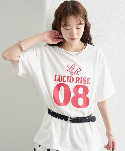 mystic(ミスティック)の「BIGロックT(Tシャツ/カットソー・レディース・チャコールグレー/オフホワイト/ピンク・FREE)」の18枚目の写真