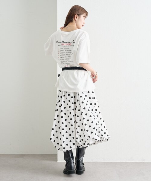 mystic(ミスティック)の「BIGロックT(Tシャツ/カットソー・レディース・チャコールグレー/オフホワイト/ピンク・FREE)」の20枚目の写真
