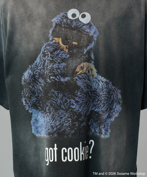 MAISON SPECIAL（メゾンスペシャル）の「《UNISEX》【MOVIE SERIES】「SESAME STREET」- Got Cookie - Prime-Over Crew Neck Short Sleeve T-Shirt/「セサミストリート」-ゴットクッキー-プライムオーバークルーネックショートスリーブTシャツ【MAISON SPECIAL/メゾンスペシャル】（Tシャツ/カットソー・メンズ・ネイビー/ブラック・0/1/2）」の9枚目の写真