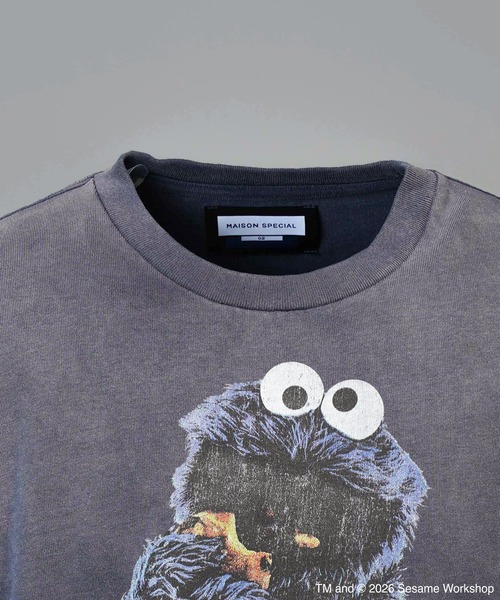 MAISON SPECIAL（メゾンスペシャル）の「《UNISEX》【MOVIE SERIES】「SESAME STREET」- Got Cookie - Prime-Over Crew Neck Short Sleeve T-Shirt/「セサミストリート」-ゴットクッキー-プライムオーバークルーネックショートスリーブTシャツ【MAISON SPECIAL/メゾンスペシャル】（Tシャツ/カットソー・メンズ・ネイビー/ブラック・0/1/2）」の10枚目の写真