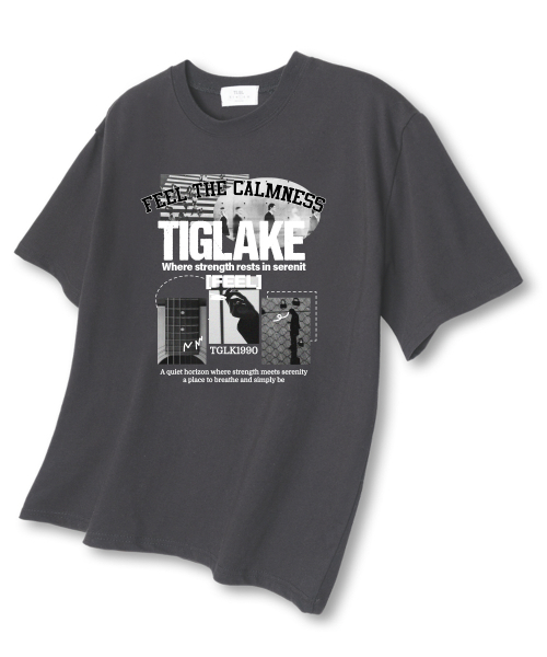TI.GLAKE(ティーグレイク)の「ホリゾンオーバーフィット半袖Tシャツダークグレー(Tシャツ/カットソー・メンズ・その他・LARGE/X-LARGE/XX-LARGE)」の1枚目の写真
