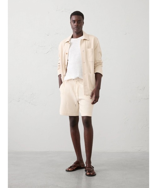 BANANA REPUBLIC FACTORY STORE(バナナリパブリック ファクトリーストア)の「BANANA REPUBLIC FACTORY STORE クリンクル リブ プルオン ショートパンツ(その他パンツ・メンズ・アイボリー/ネイビー・XL/L/M/S)」の6枚目の写真