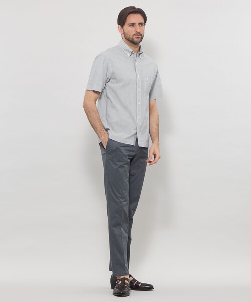 MACKINTOSH LONDON(マッキントッシュ ロンドン)の「【WEB・一部店舗限定】シアサッカー半袖釦ダウンシャツ(シャツ/ブラウス・メンズ・ネイビー/グレー/ブルー系その他4/パープル系その他4・L/M/XL)」の5枚目の写真