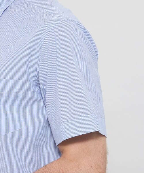 MACKINTOSH LONDON(マッキントッシュ ロンドン)の「【WEB・一部店舗限定】シアサッカー半袖釦ダウンシャツ(シャツ/ブラウス・メンズ・ネイビー/グレー/ブルー系その他4/パープル系その他4・L/M/XL)」の12枚目の写真