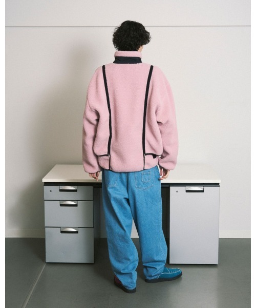 PHINGERIN（フィンガリン）の「PHINGERIN / フィンガリン NOREN BOA FLEECE JACKET (PD-252-JK-061)（その他アウター・メンズ・ピンク・LARGE）」の2枚目の写真